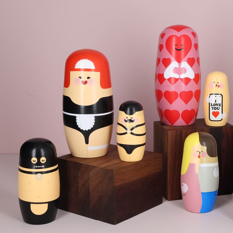 Spring Copenhagen Babushka Sexy Expressions trefigur 3 stk kirsebærtre