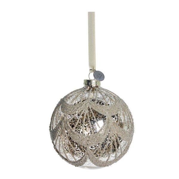 Lene Bjerre Perline juledekorasjon 10 cm antikk silver