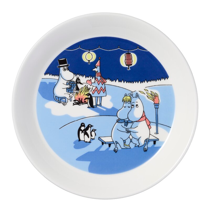 MoominArabia Mummi asjett 19 cm 2 stk vinterbål & seiltur 2024