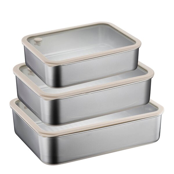 Modern House Smart Seal oppbevaringssett 3 deler stål