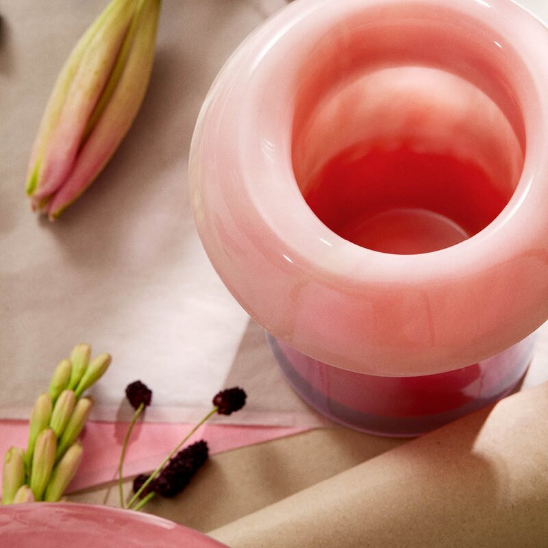 Holmegaard Soma vase 16,5 cm korall/fersken