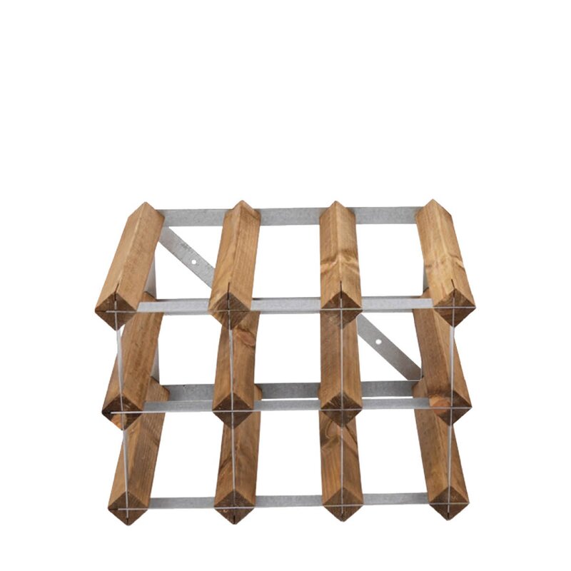The Swedish Wine Rack Factory Vinstativ 9 flasker montert lys eik