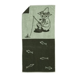 MoominArabia Mummi badehåndkle 70x140 cm Snusmumrikken grønn