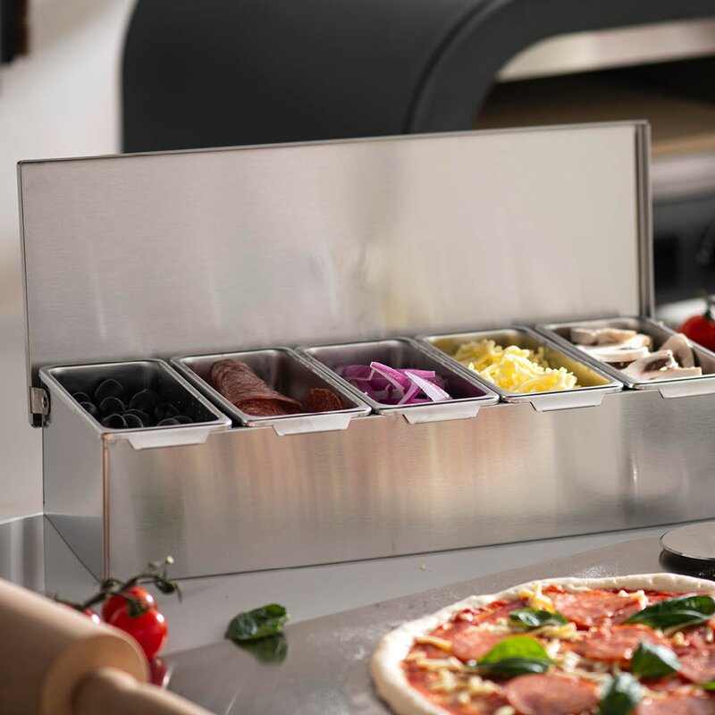 Modern House Pizza Angels toppingboks 2L børstet stål