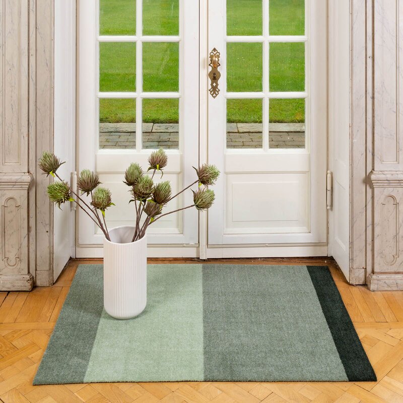 Tica Copenhagen Stripes horisontal gulvmatte 120x67 cm green