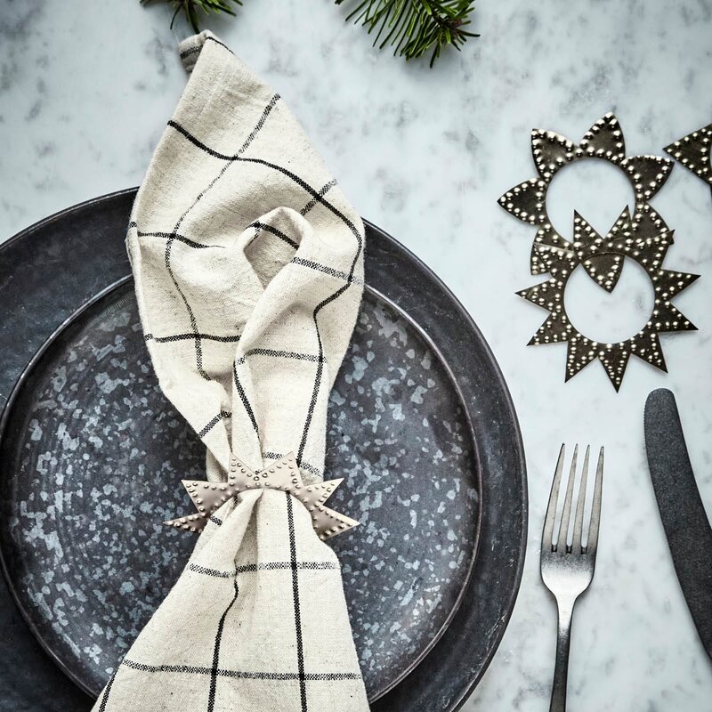 House Doctor Ring serviettringer 4 stk antikk champagnesølv