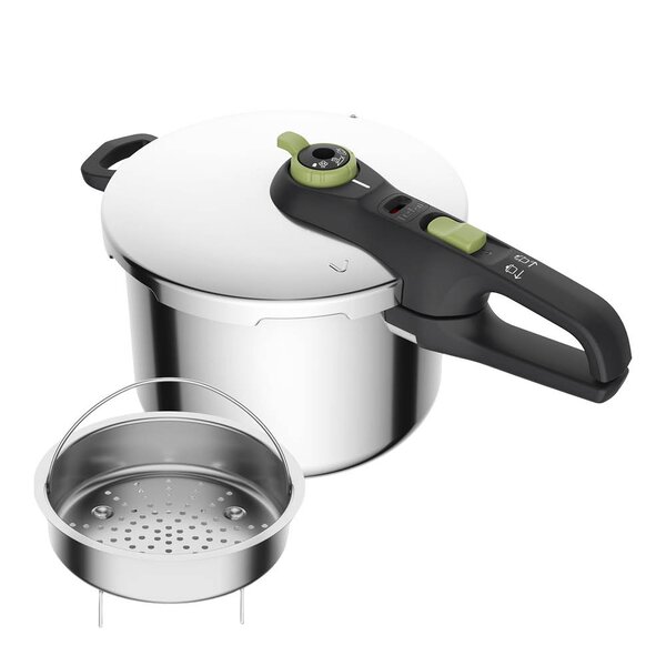 Tefal Secure Trendy trykkoker m/dampkurv 6L