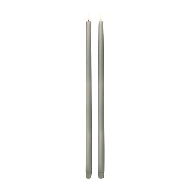 Uyuni Lighting Taper Candles Led kronelys 2,3x55 cm 2 stk sandstone