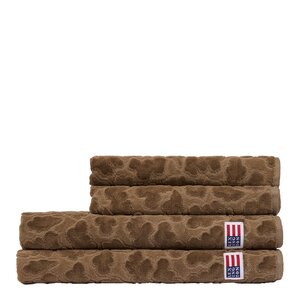 Lexington Velour Jacquard bladmønstret håndkle 70x130 cm oliven