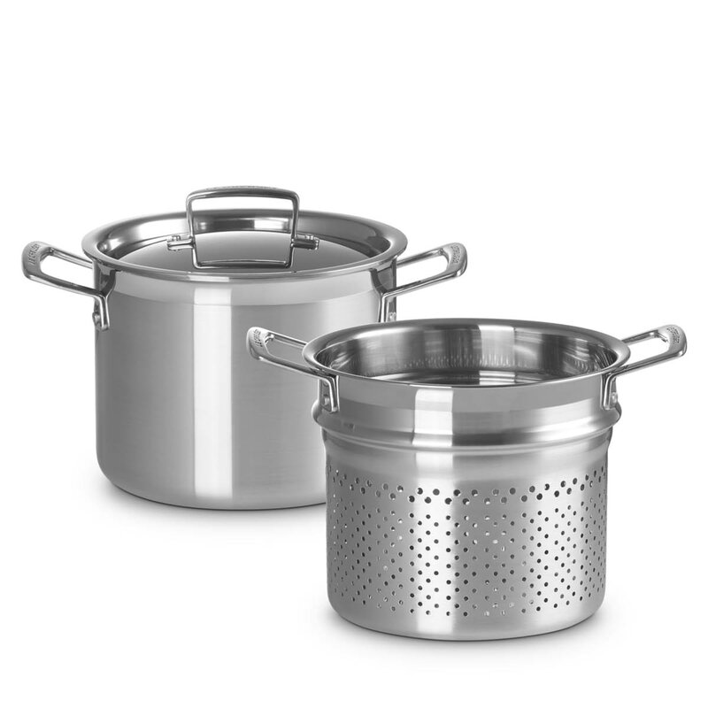 Le Creuset 3-Ply pastagryte med innsats 20 cm 5L