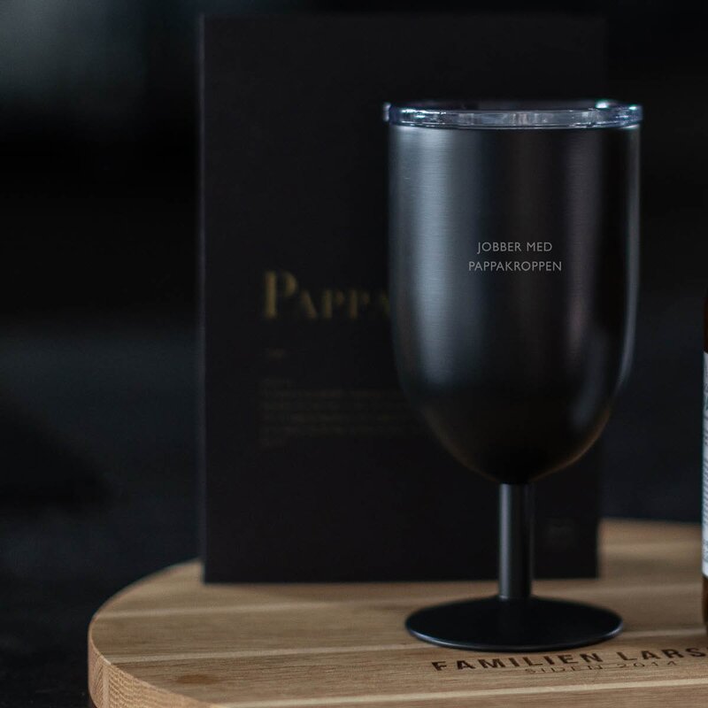 Pictureit Termo ølglass JOBBER MED PAPPAKROPPEN 40 cl sort