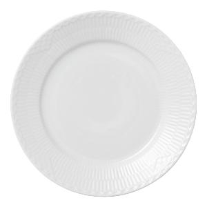 Royal Copenhagen Hvit Riflet Halvblonde tallerken 22 cm