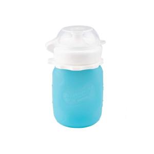 Squeasy Snacker drikkeflaske/klemmepose 104 ml clear blue