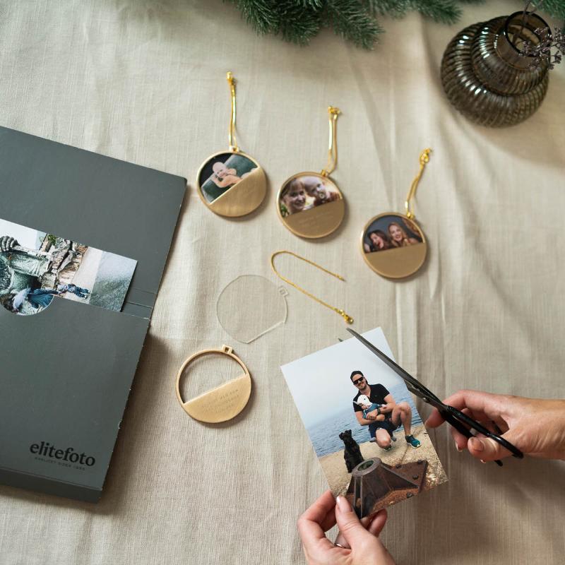 Pictureit Julepynt m/fotoramme Venninnne 7x0,5 cm 14K gull