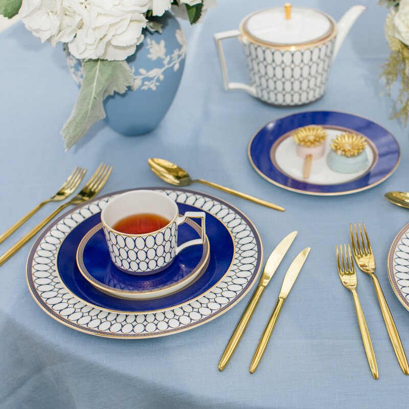 Wedgwood Renaissance Gold tekopp & asjett