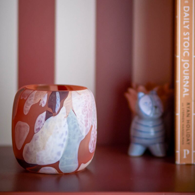 Bloomingville Lyslykt Karan 9x9,5 cm rosa