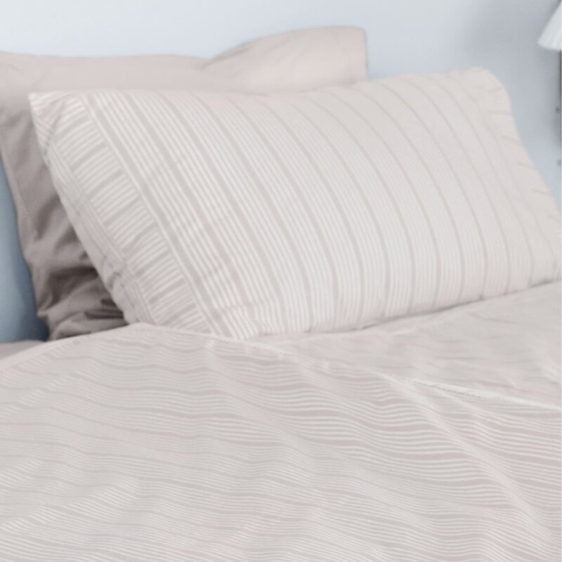 Home by Ilse Jacobsen Bedding Collection dynetrekk 140x220+63x60 cm sand beige stripes