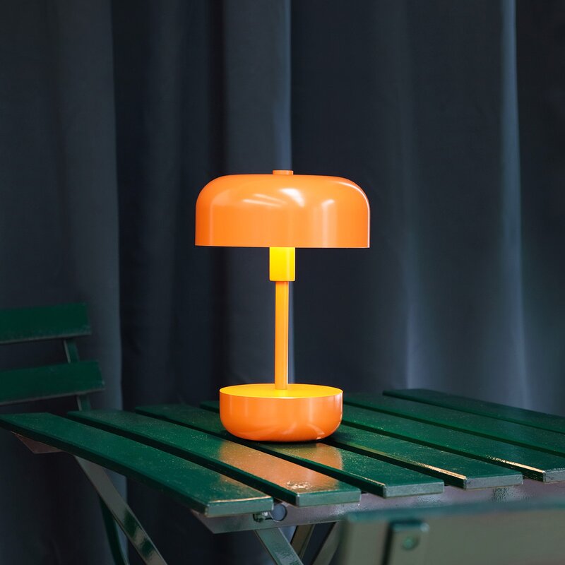 Dyberg Larsen Haipot portable bordlampe 25,7 cm orange