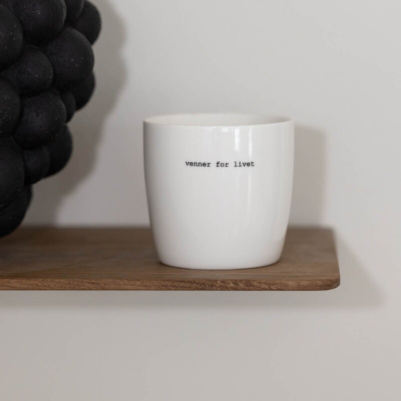 Sögne Home Krus Venner for livet 30 cl hvit