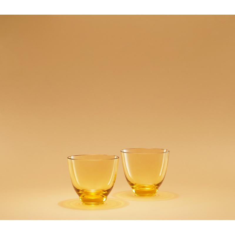 Holmegaard Flow vannglass 35 cl amber