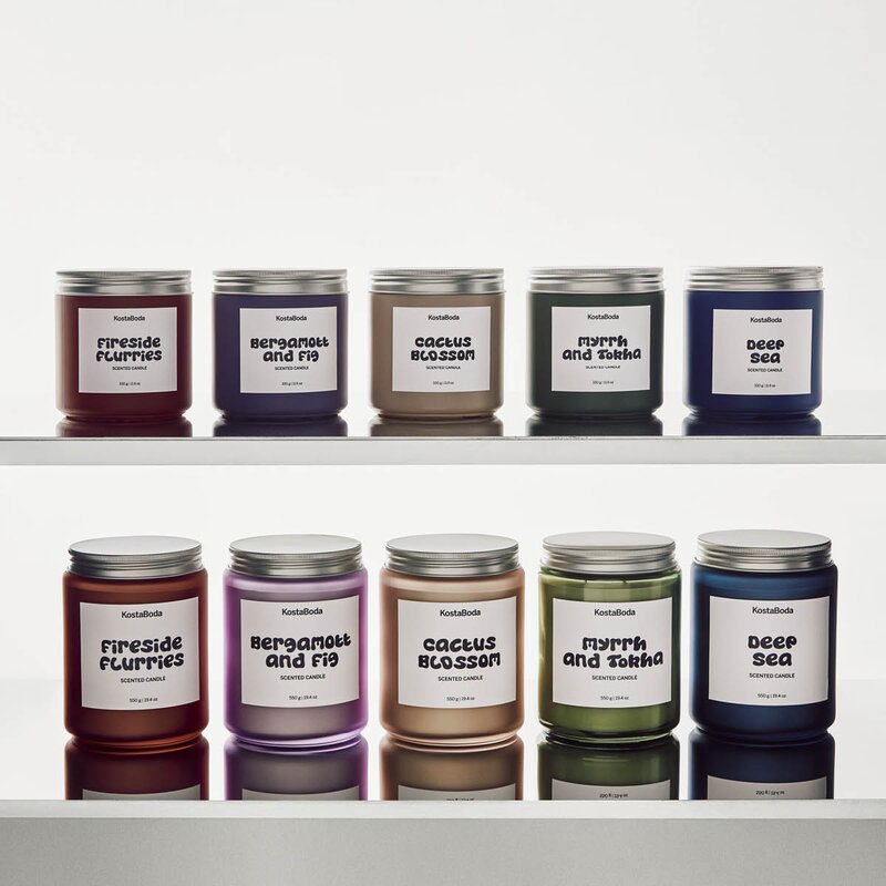 Kosta Boda Mind duftlys 13 cm Bergamott & Fig