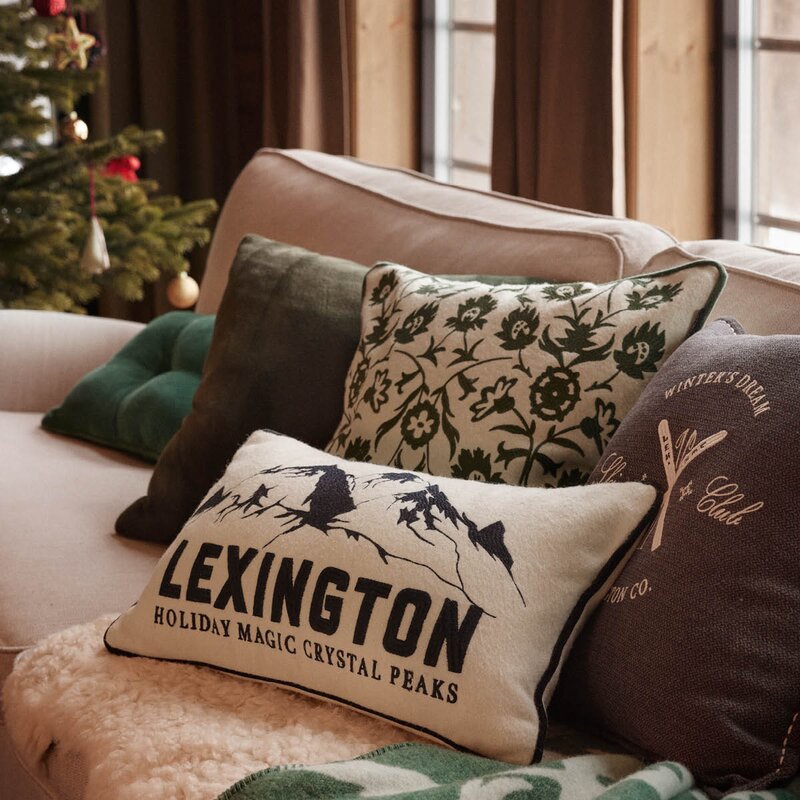 Lexington Putetrekk 50x50 cm Ski Club marin/lysbeige