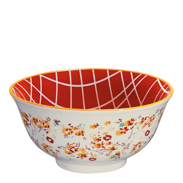 Cilio AMICI skål 50 cl 15,5 cm blomster oransje