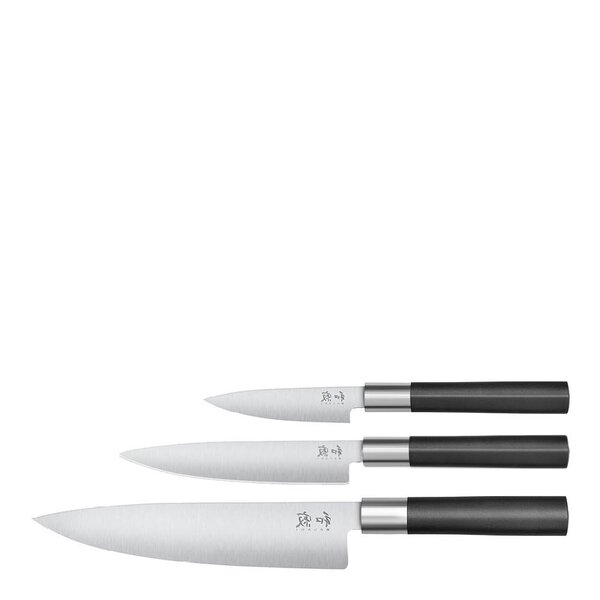KAI Wasabi Black knivsett 3 deler 67S-300