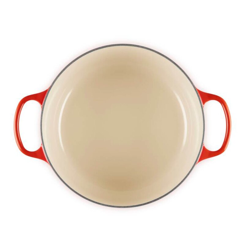 Le Creuset Signature støpejernsgryte rund 5,3L 26 cm cerise/crucible knob