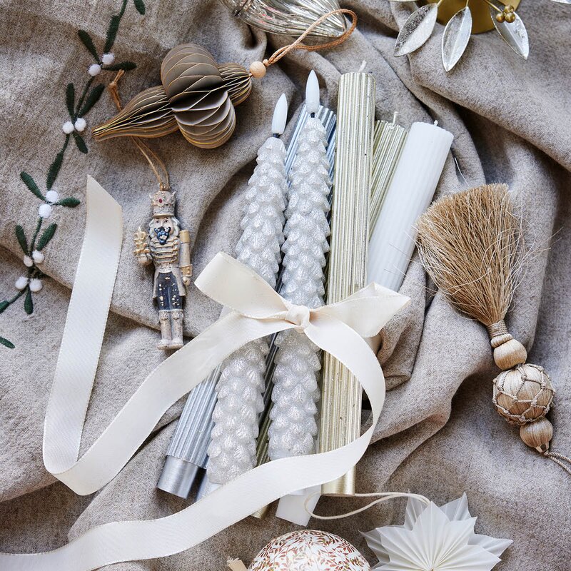 Lene Bjerre Livia LED-kronelys 25 cm 2 stk sølv