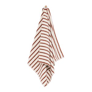 Høie Everyday stripe håndkle 70x140 cm terracotta