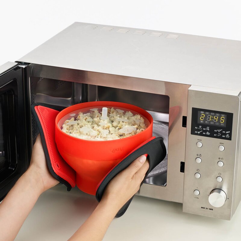 Lékué Popcornmaker for mikrobølgeovn 2,8 L rød