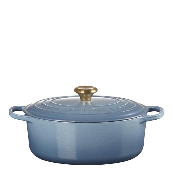Le Creuset Signature oval gryte 4,1L chambray/gull