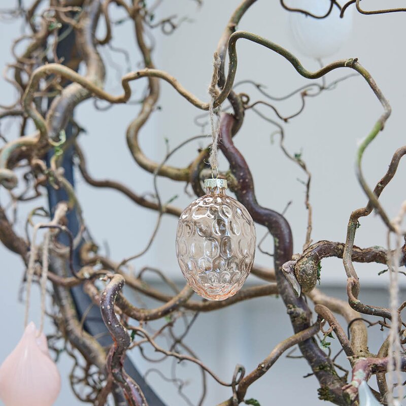 Lene Bjerre Florella hengende eggdekorasjon 7 cm rosa