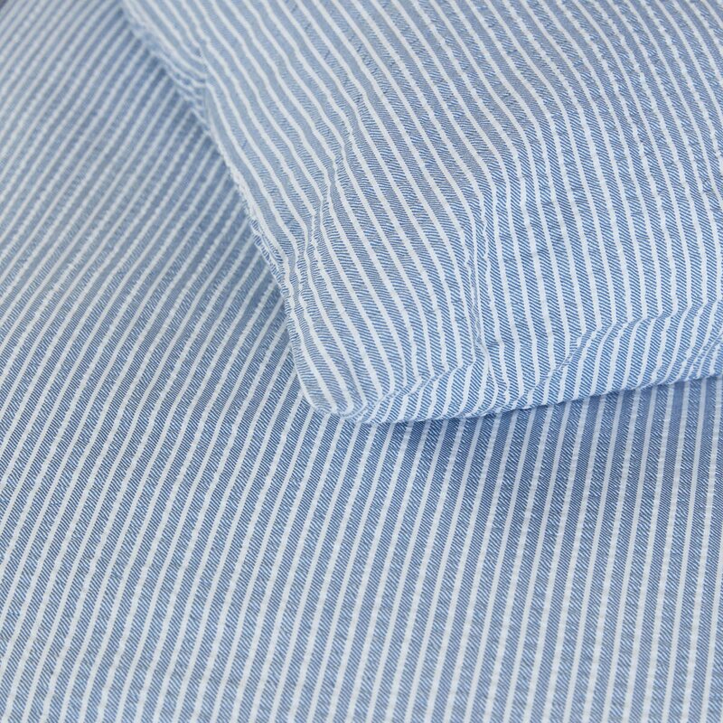 Høie Lykke krepp sengesett 140x220 cm denimblå