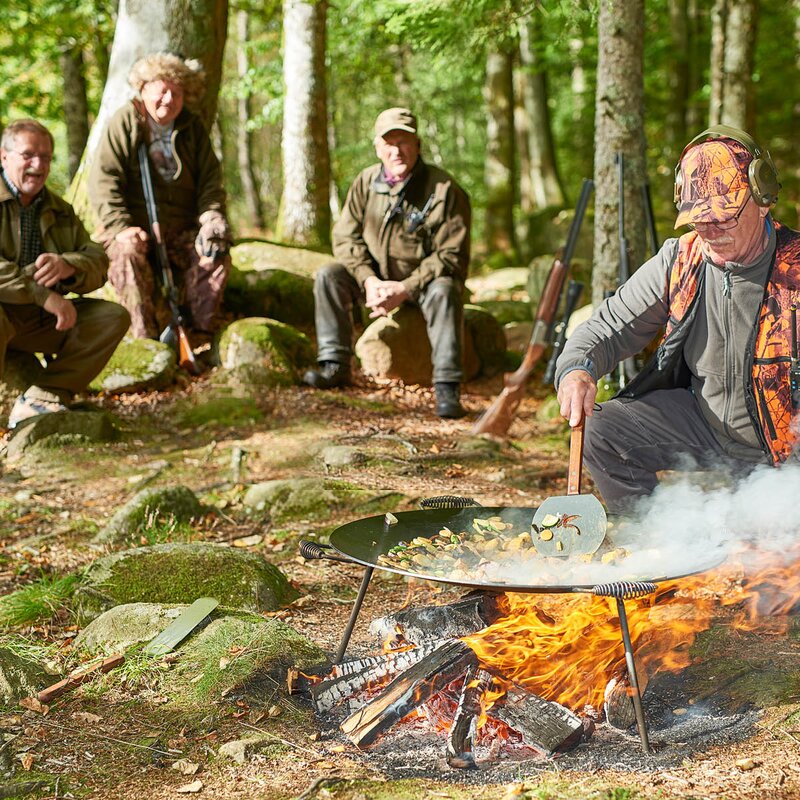 Hällmark of Sweden Hamburger stekespade 47 cm stål/tre