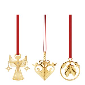 Georg Jensen 2026 juleurosett miniatyr 27 cm 3 stk gull