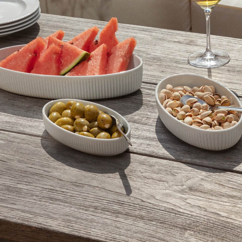 Eva Trio Legio Nova oval skål 26 cm hvit