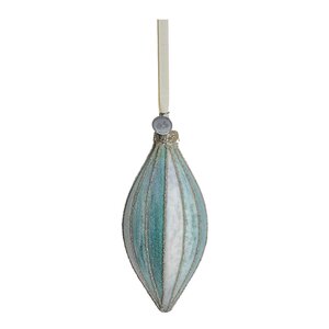 Lene Bjerre Nomillia ornament 13 cm turkis