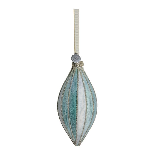 Lene Bjerre Nomillia ornament 13 cm turkis