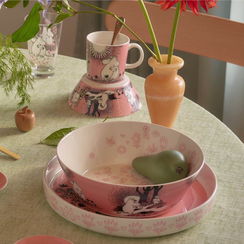 MoominArabia Mummi serveringsskål 23cm Kjærlighet rosa 30 år