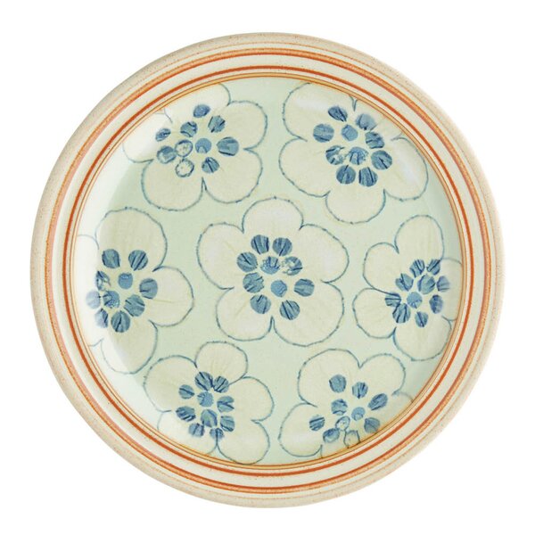 Denby Heritage Orchard tallerken 22,5 cm blomster grønn