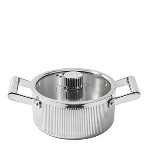 Vargen & Thor Glima gryte 2L med lokk blankt stål