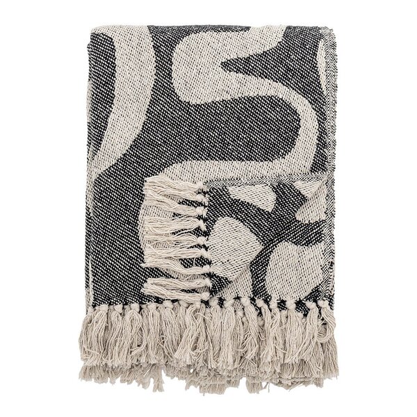 Bloomingville Pledd Salobre 160x130 cm svart