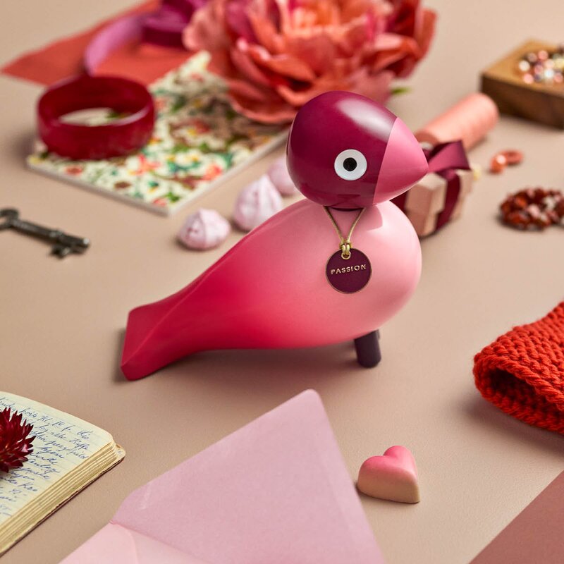 Kay Bojesen Denmark Story Bird sangfugl Passion 15,5 cm rosa