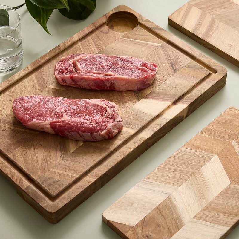 Aida Design skjærebrett m/saftrille 40x26x3 cm akasie