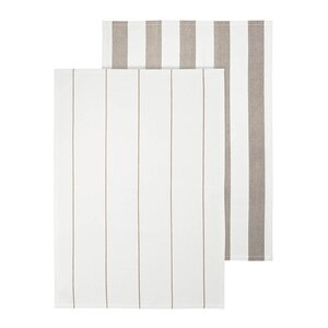 Blomus Taulo kjøkkenhåndkle 70x50 cm 2 stk hvit/beige stripet