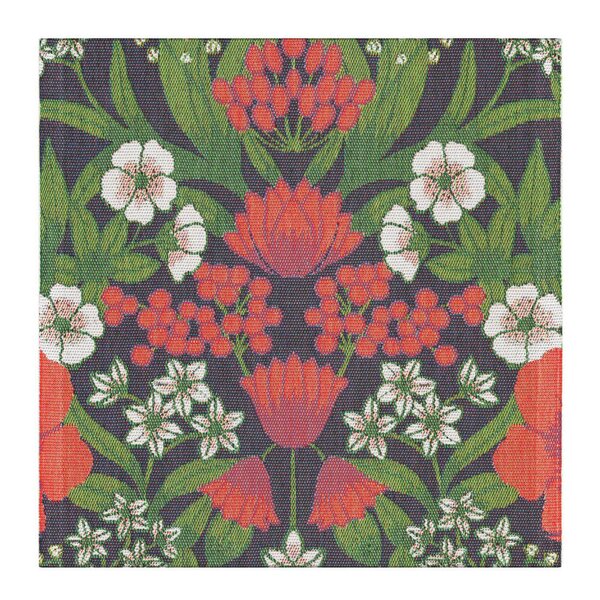 Ekelund Julblomster serviett 35x35 cm rød