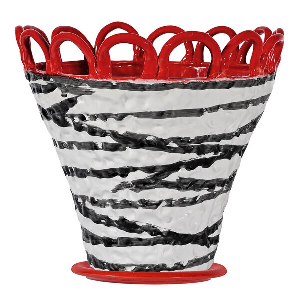 ByOn Patty krukke L 30x26,5 cm zebra/rød