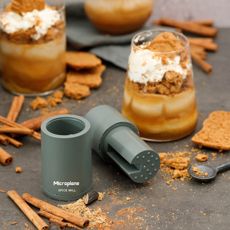 Microplane Spice Mill krydderkvern 12 cm eucalyptus green